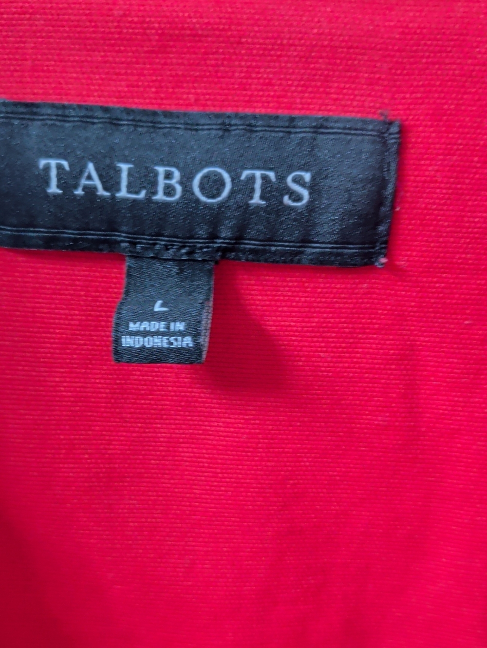 Talbots Vibrant Red Button-Front Utility Jacket - Picture 2 of 4